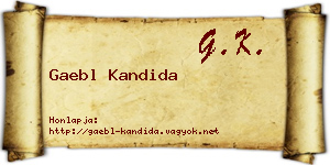 Gaebl Kandida névjegykártya